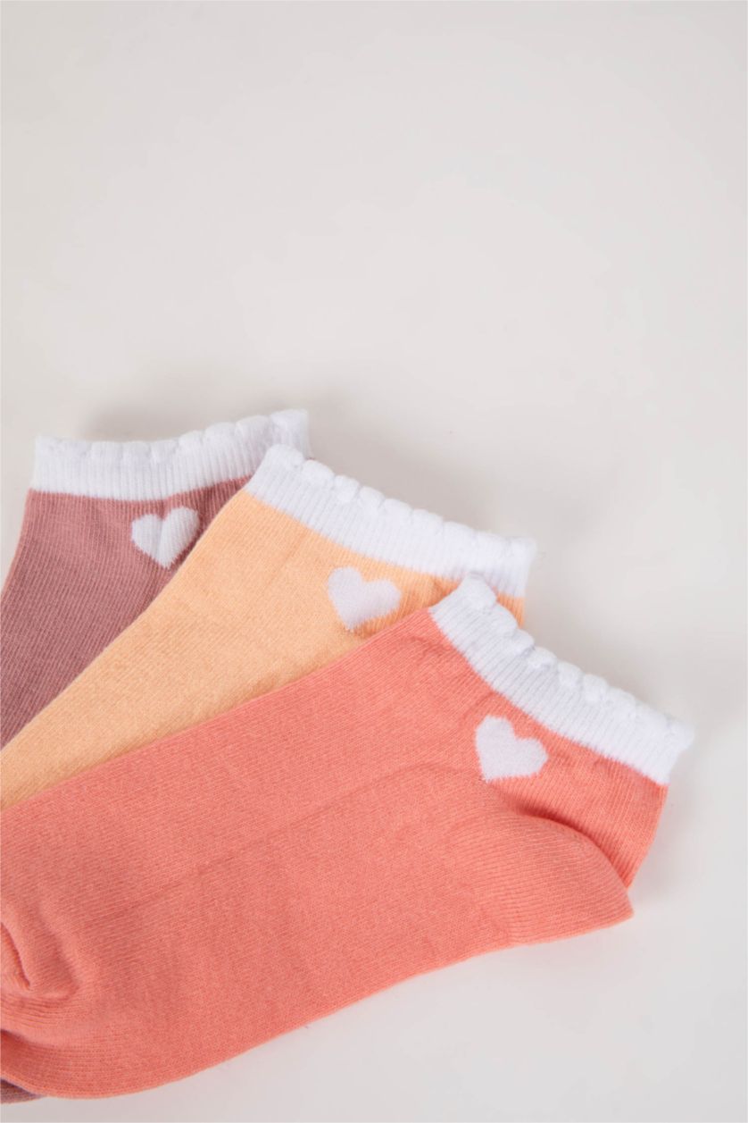 Kadın Karma Kadın 3'lü Pamuklu Patik Çorap