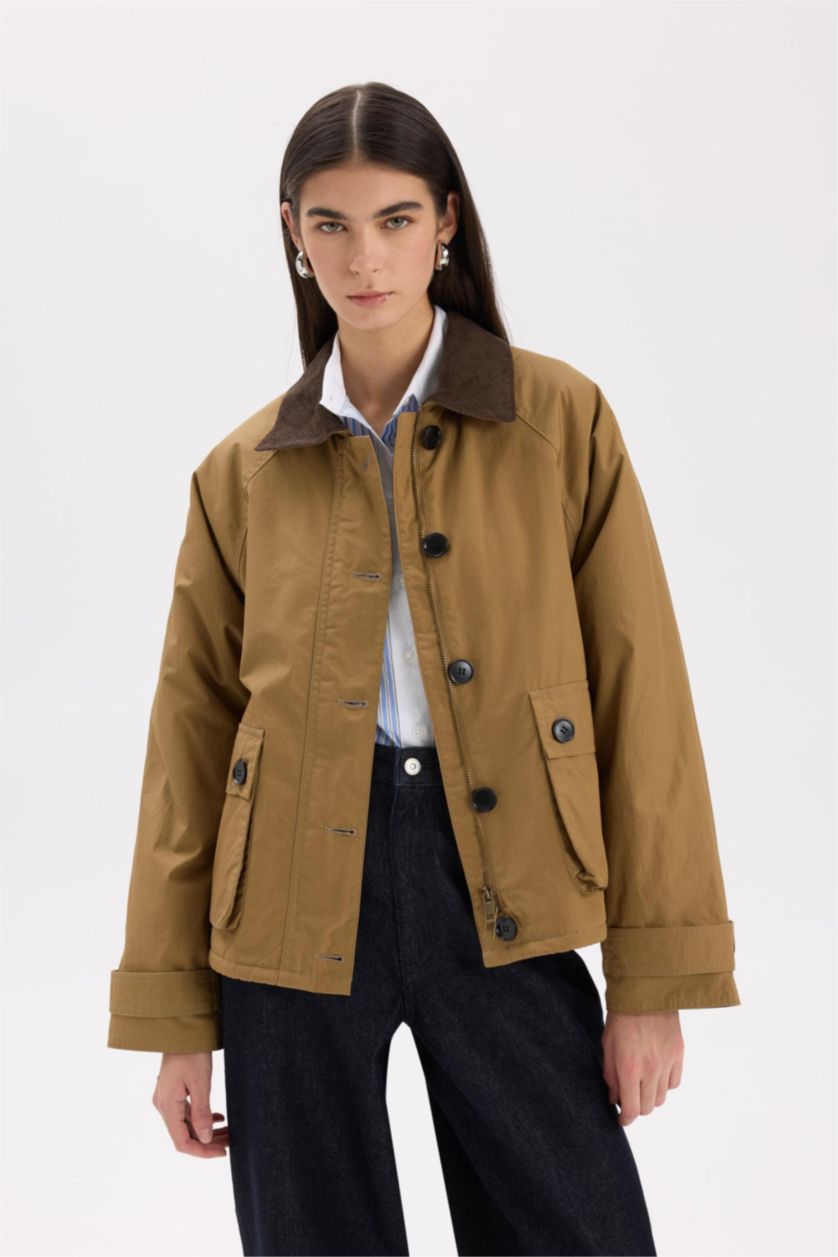Women Camel Puffer Jacket