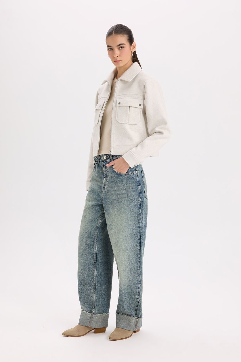 Woman Ecru Regular Fit Cachet