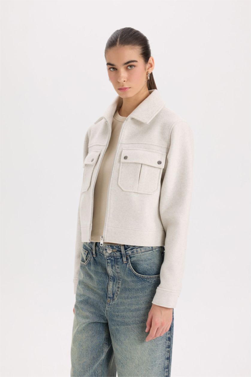 Woman Ecru Regular Fit Cachet