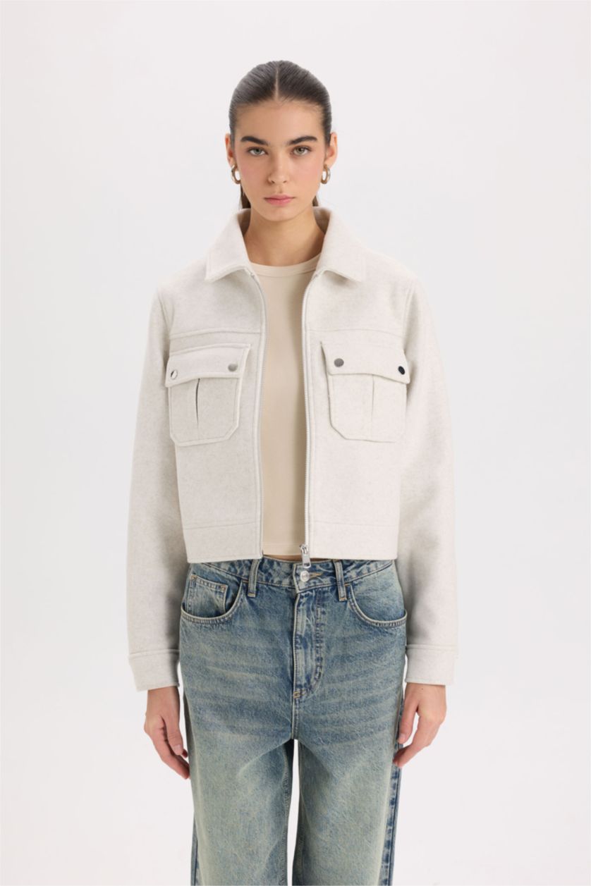 Woman Ecru Regular Fit Cachet