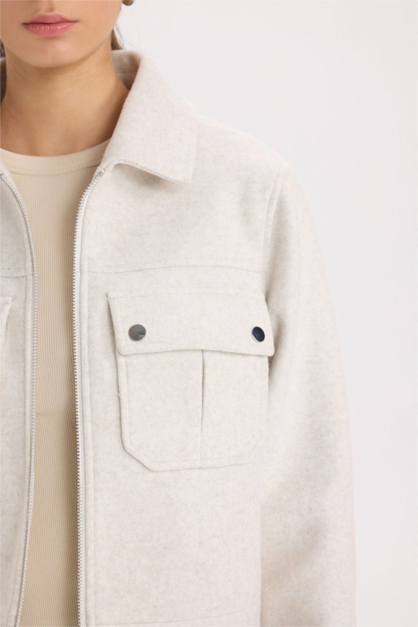 Woman Ecru Regular Fit Cachet