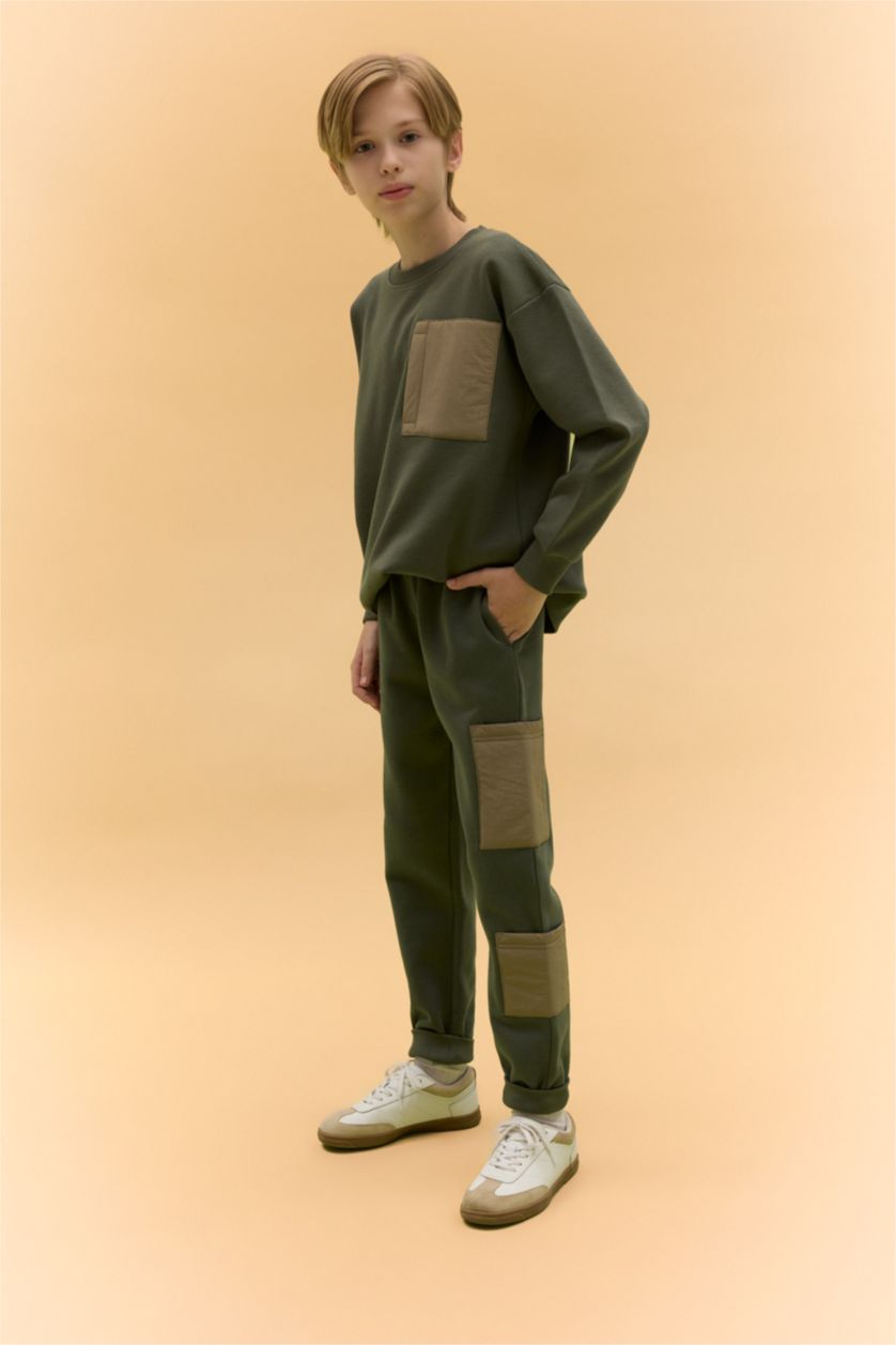 BOYS & TEENS Light Khaki Boy Thick Elastic Waist Jogger Sweatpants