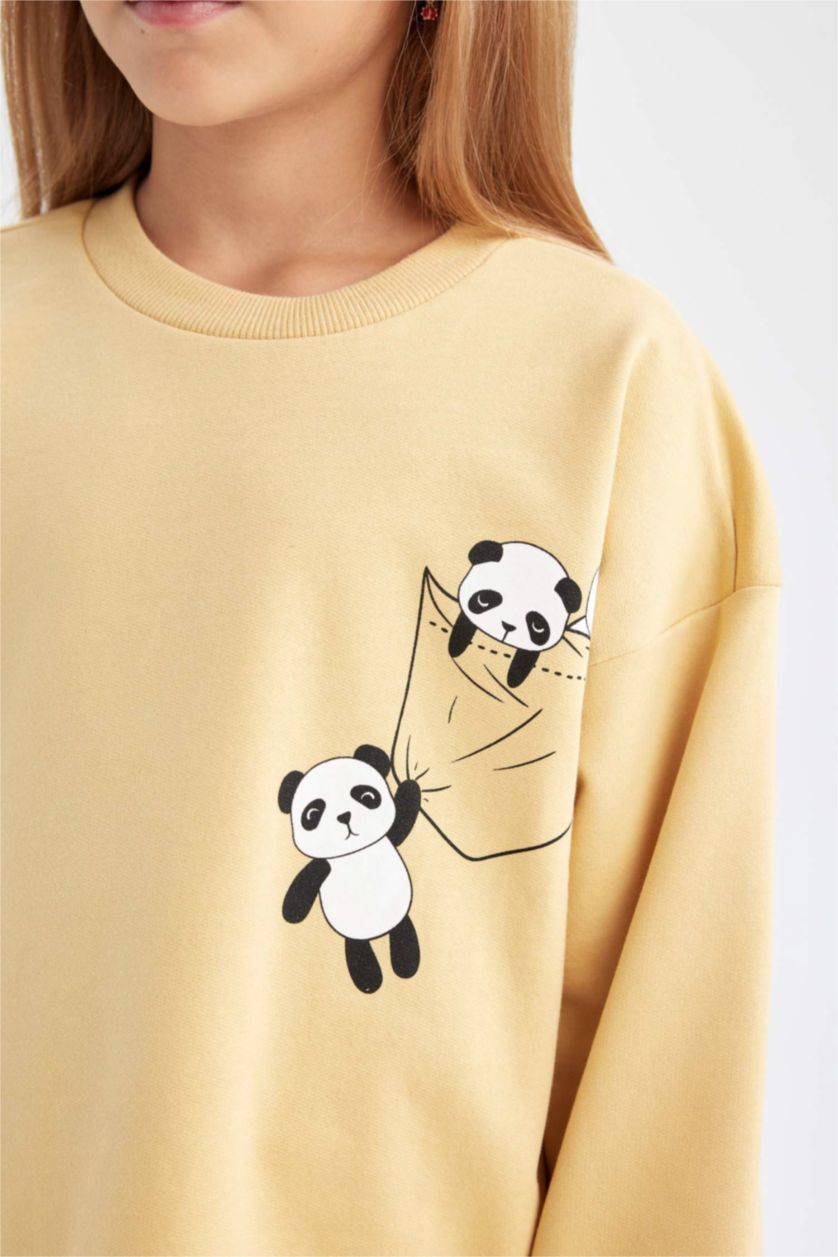 FILLES Jaune Clair Pyjama de 2 pièces imprimé pour Fille