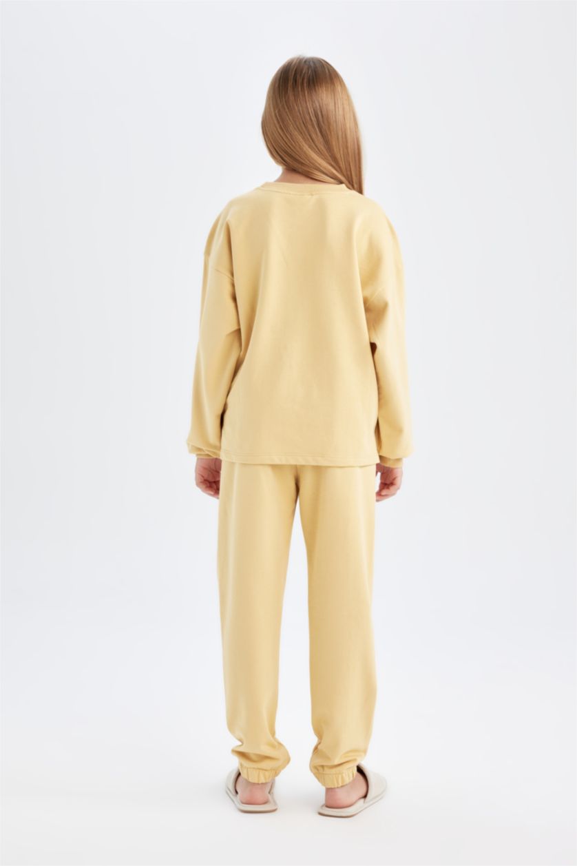 FILLES Jaune Clair Pyjama de 2 pièces imprimé pour Fille