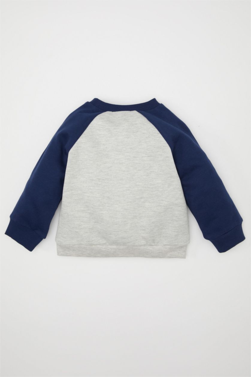 BÉBÉ GARÇON Marin Sweat-shirt à Coupe Régulière et Col Rond