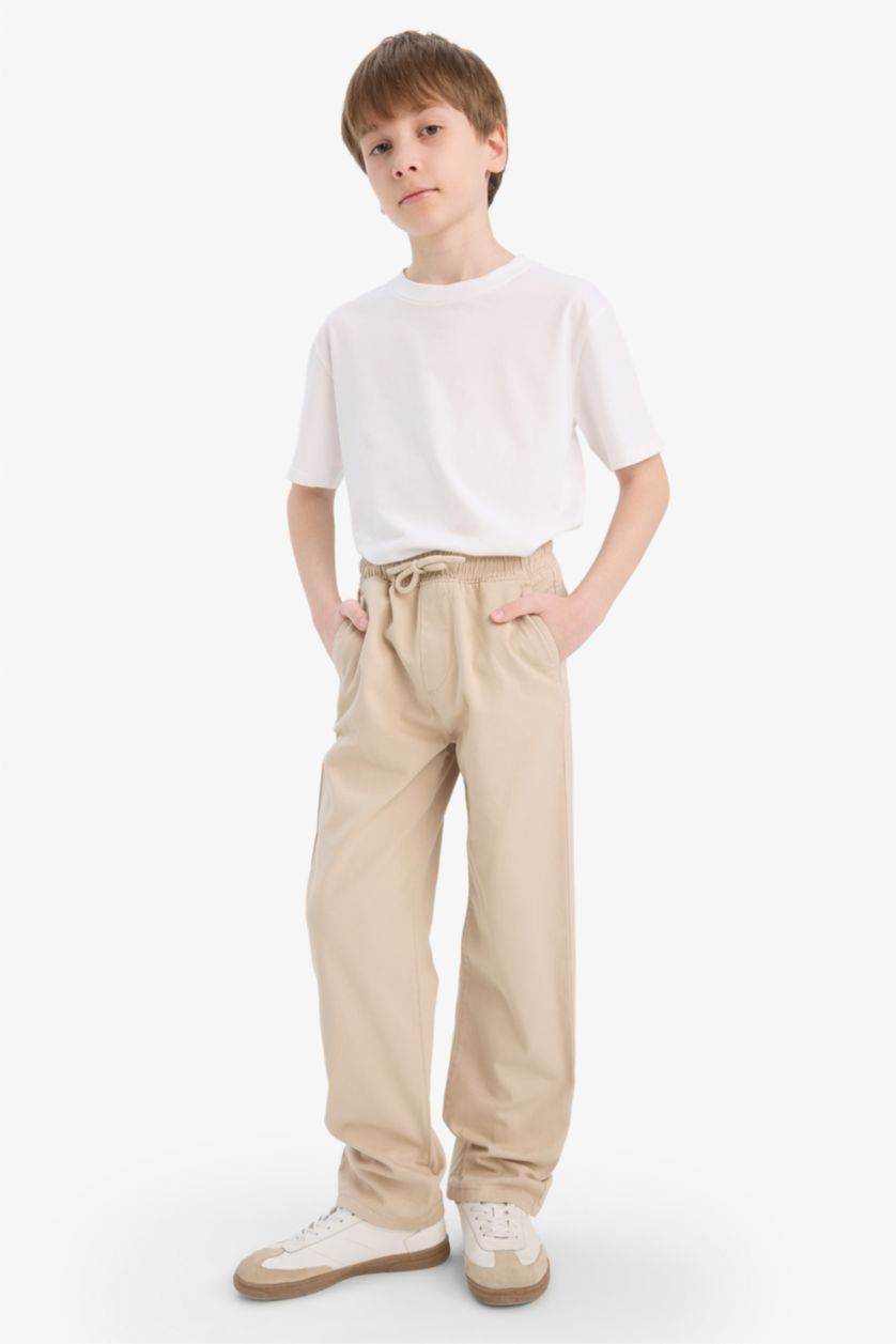 Ұлдар Және Жасөспірімдер ашық реңк Ұлдарға қалыпты пішім габардин Шалбар