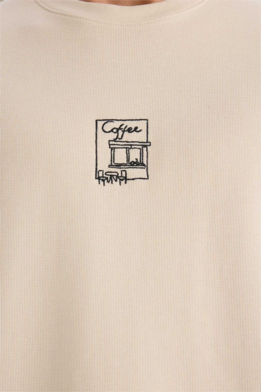 MAN Stone Boxy Fit Crew Neck Printed Short Sleeve T-Shirt