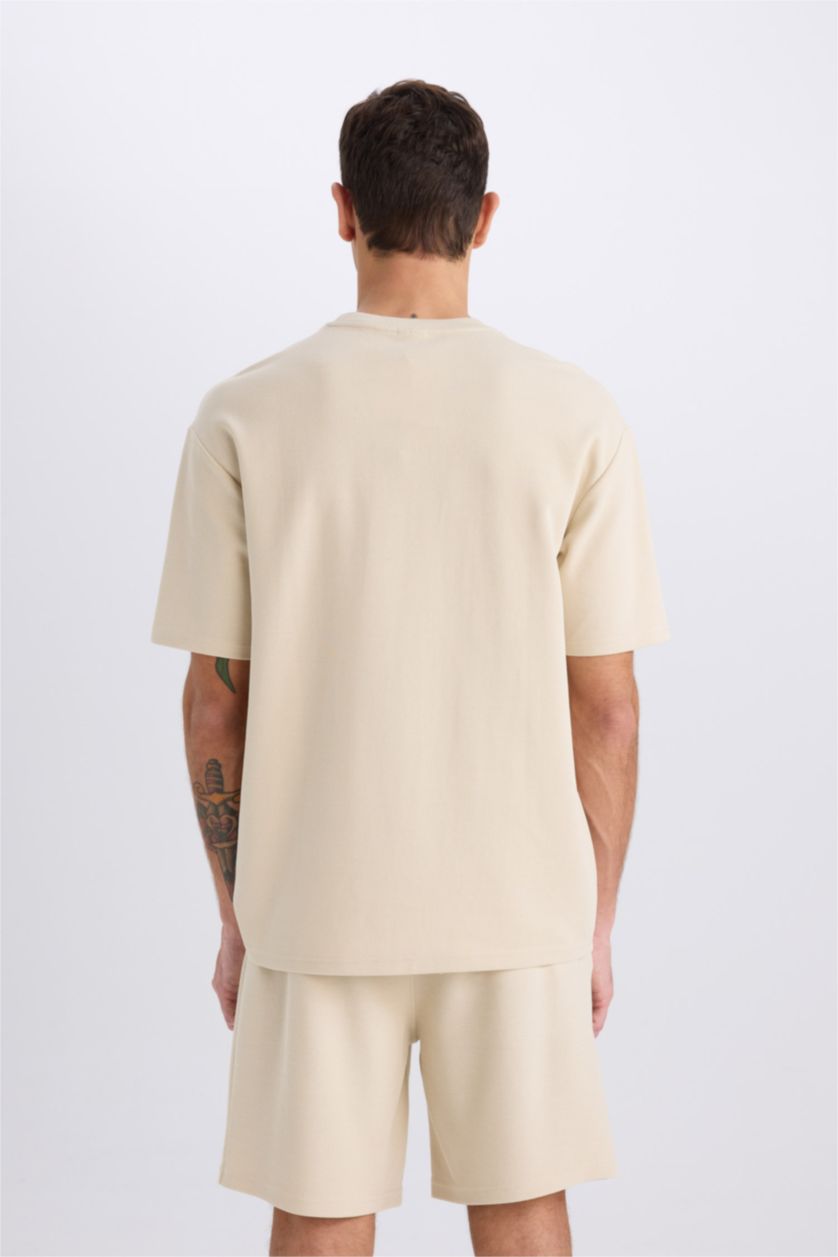 MAN Stone Boxy Fit Crew Neck Printed Short Sleeve T-Shirt