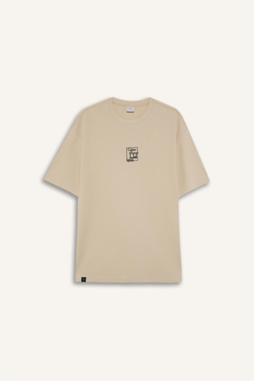 MAN Stone Boxy Fit Crew Neck Printed Short Sleeve T-Shirt