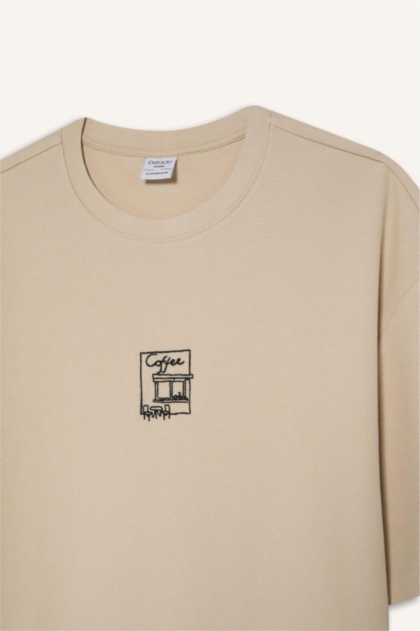 MAN Stone Boxy Fit Crew Neck Printed Short Sleeve T-Shirt