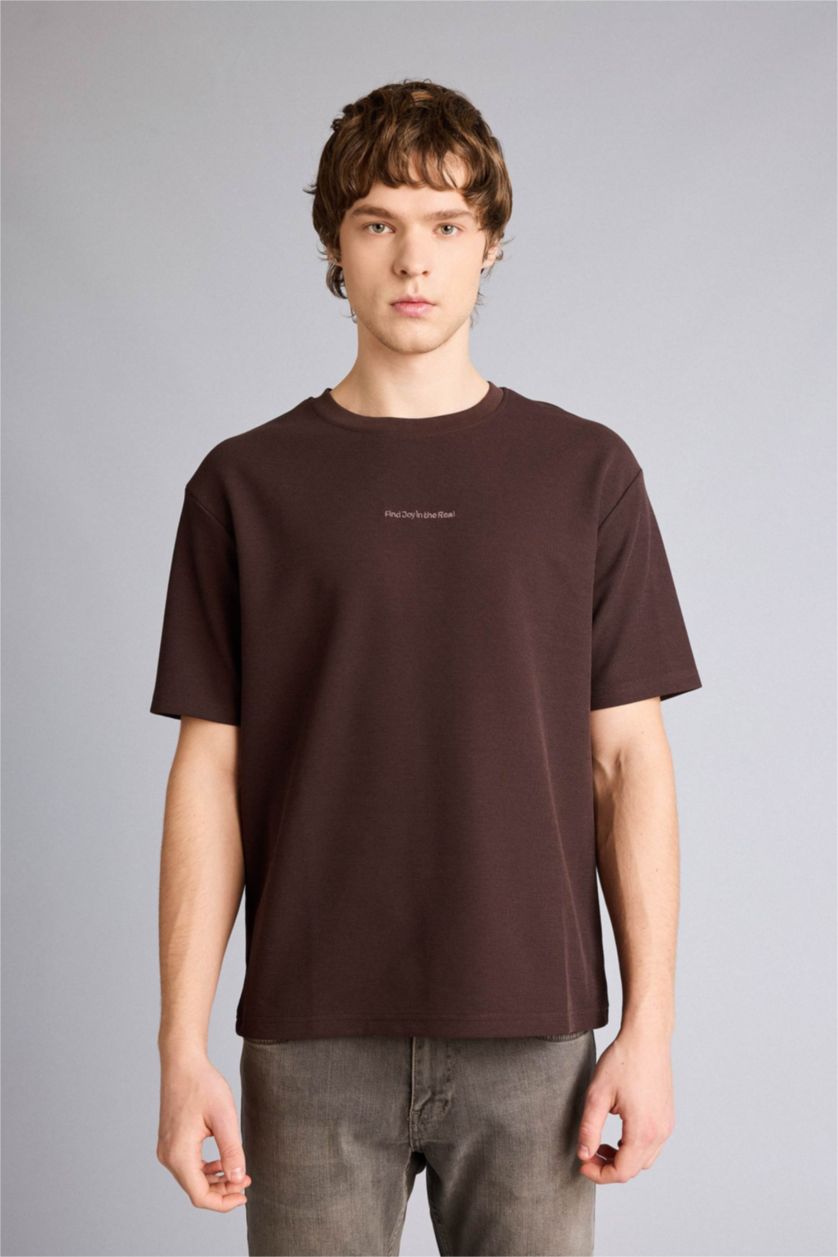 Man Brown Man Short Sleeve T-Shirt