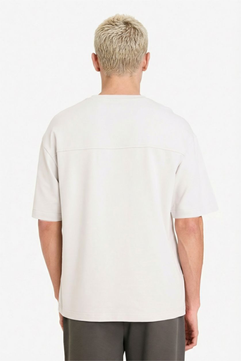 Erkek Taş Nefes Alabilen Boxy Fit Tişört