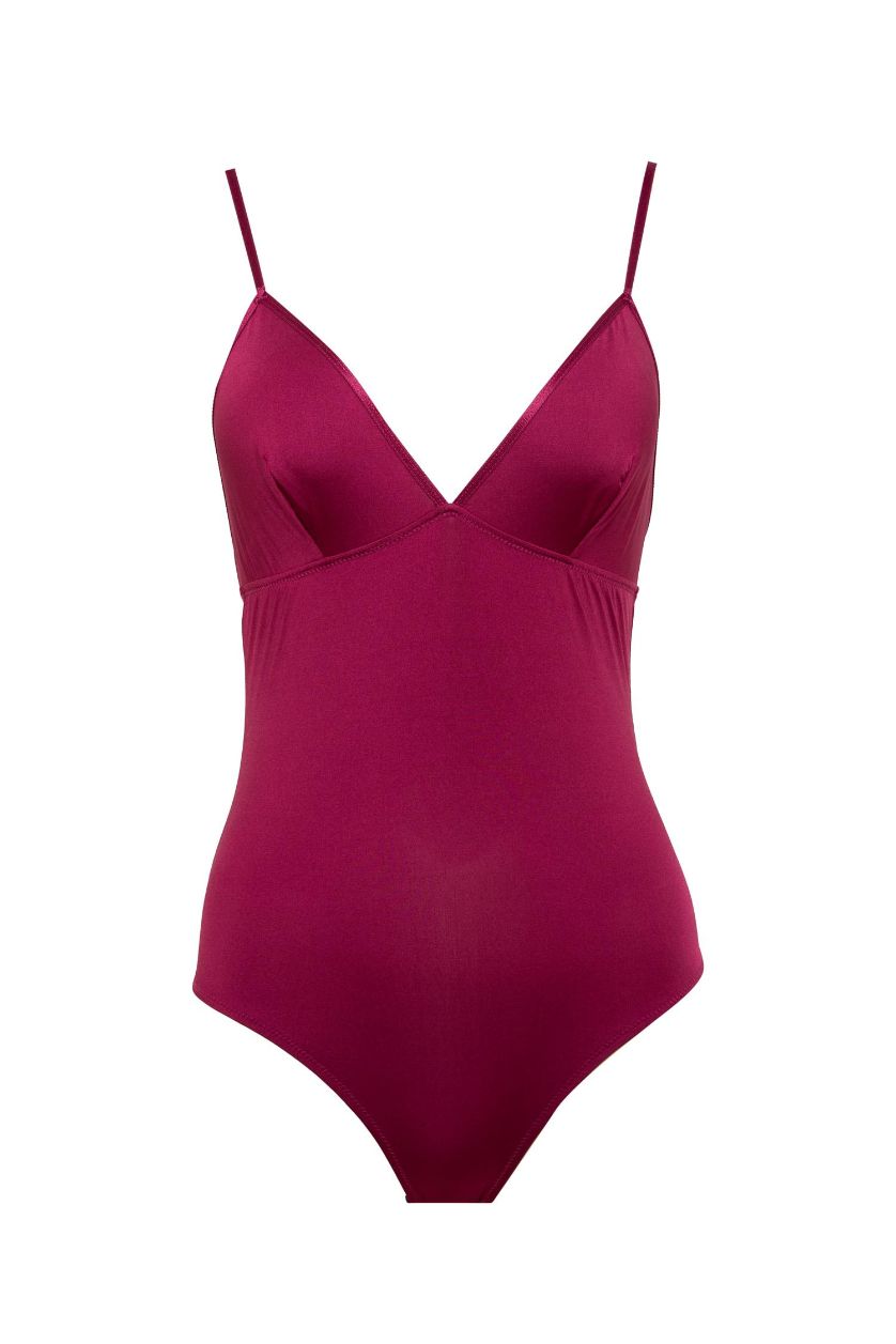 FEMME Violet Maillot de Corps Body avec bretelles de Fall in Love