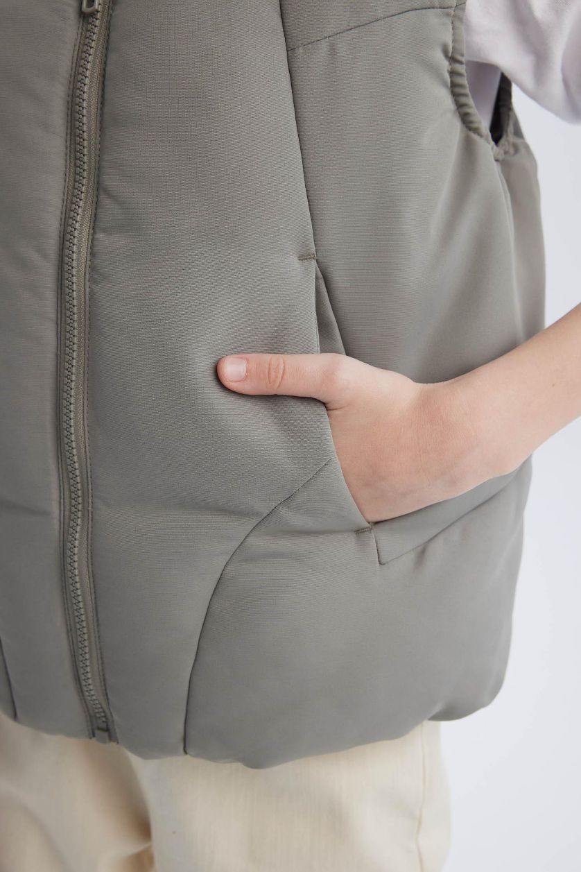 أولادي رمادي فيست بامب رمادي اولادي وتر بروف بياقة عالية