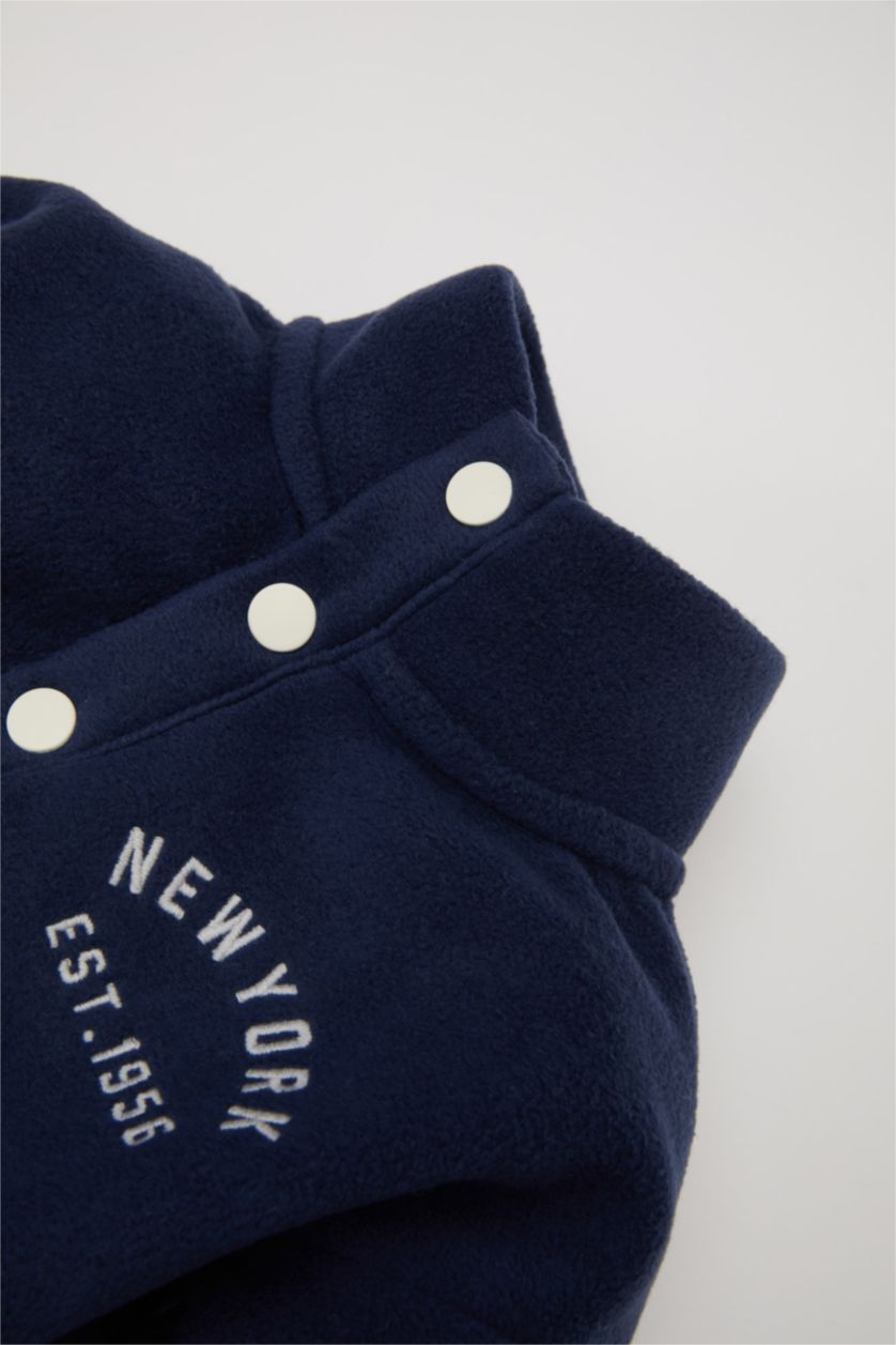 BÉBÉ GARÇON Marin Ensemble de Sweat-shirt imprimé à boutons et Sweatpants pour Garçon