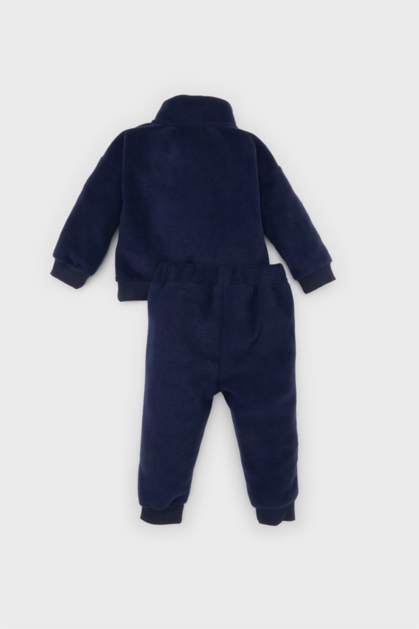 BÉBÉ GARÇON Marin Ensemble de Sweat-shirt imprimé à boutons et Sweatpants pour Garçon