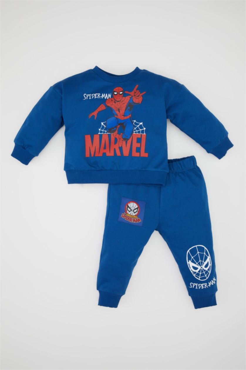BÉBÉ GARÇON Bleu Ensemble Sweat-shirt et Jogging avec imprimé Marvel Comics pour BéBé Garçon