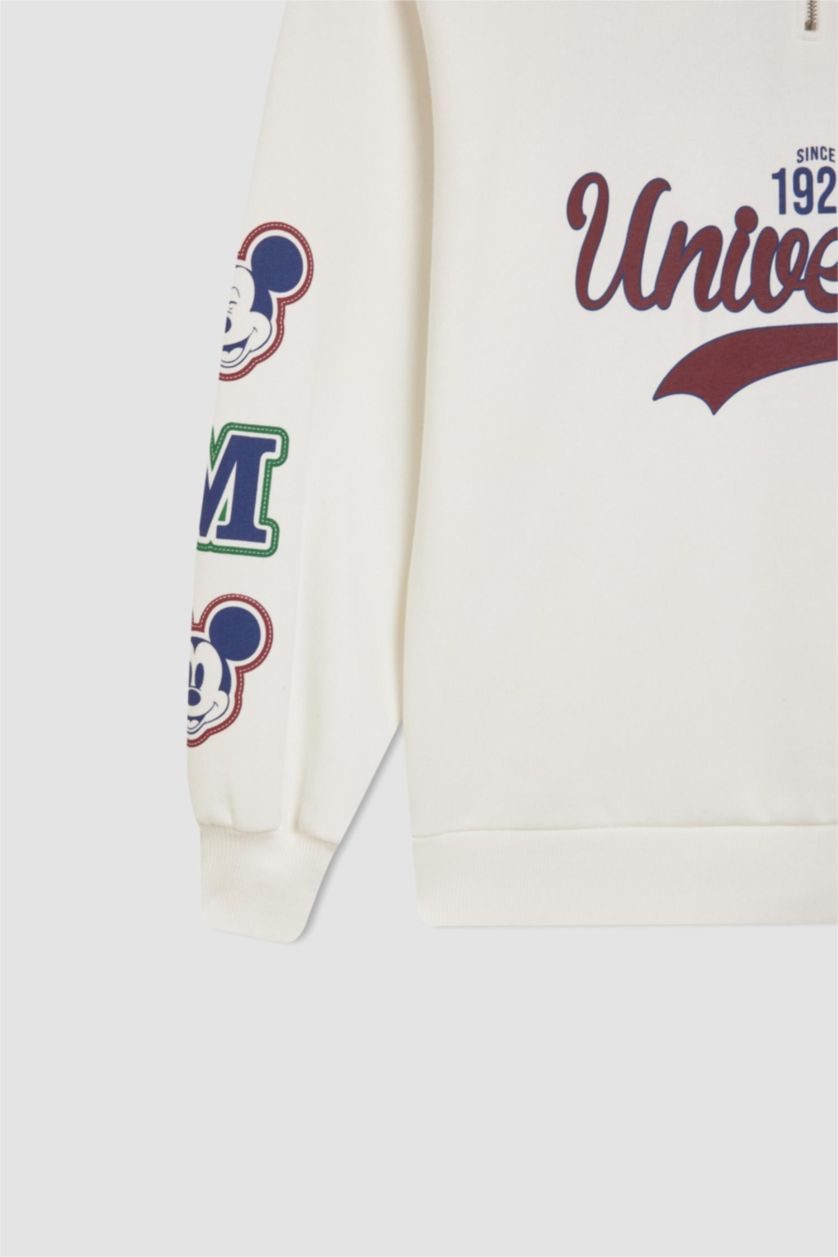 Әйелдерге АҚ Coool Disney Mickey & Minnie Лицензиялық үлкен пішім үлкен жартылай найзағай Свитер