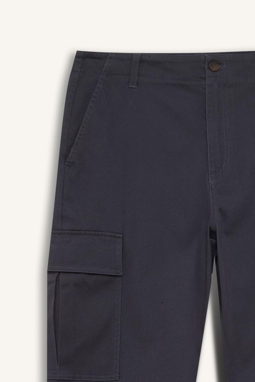 رجال أنثرا بنطلون كارجو قصة مريحة برجل عادي وجيب