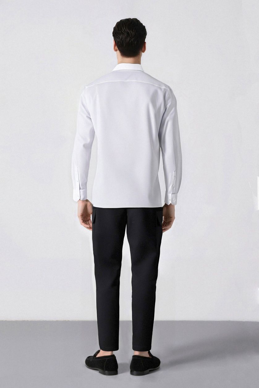 Мужчины Черный Летние брюки с прямыми штанинами и карманами, Relax Fit