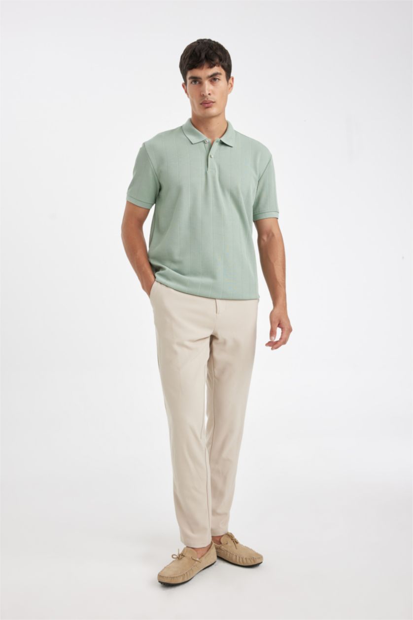 Erkek Açık Yeşil New Regular Fit Polo Yaka Kısa Kollu Tişört