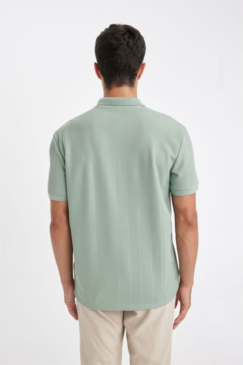 Erkek Açık Yeşil New Regular Fit Polo Yaka Kısa Kollu Tişört