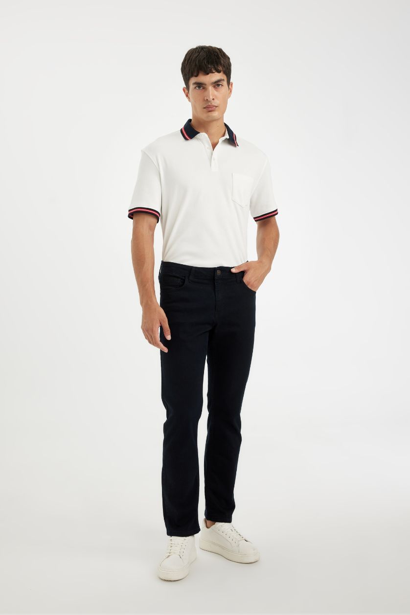 MAN White New Regular Fit  Polo T-Shirt