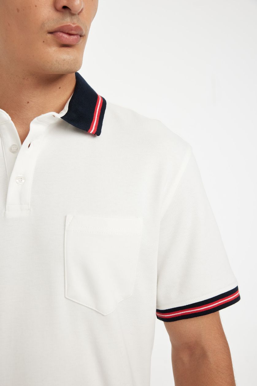 MAN White New Regular Fit  Polo T-Shirt