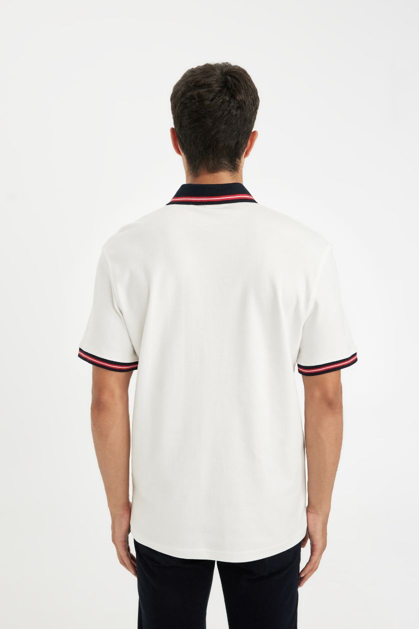 MAN White New Regular Fit  Polo T-Shirt