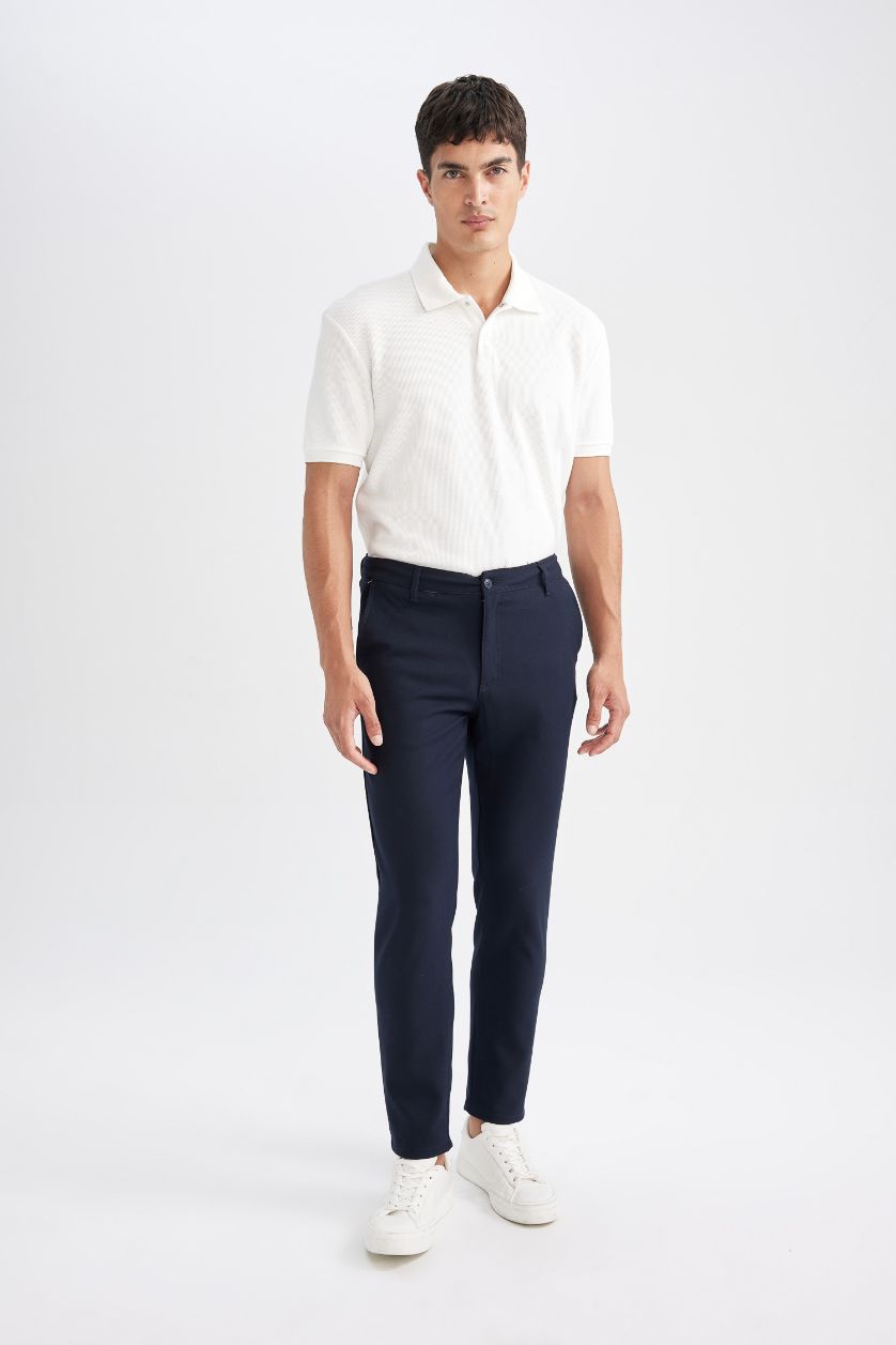 Erkek Kırık Beyaz New Regular Fit Polo Yaka Basic Düz Kısa Kollu Tişört