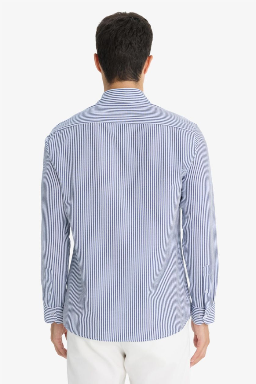 Ерлер ақ заманауи пішім Ұзын жеңді көйлек