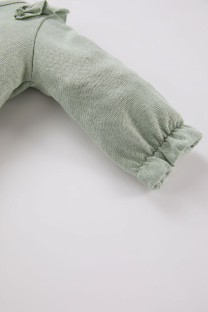 BÉBÉ FILLE Bleu Body en tricot à manches longues et boutons-pression pour bébé Fille