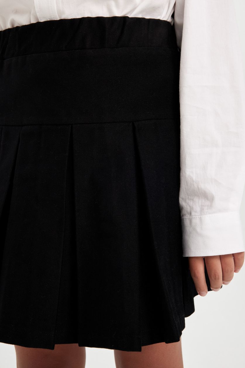 Kız Çocuk - Genç Kız Siyah Gabardin Etek Kız Çocuk