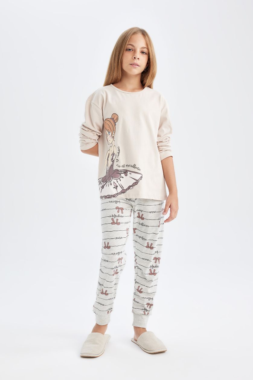 FILLES Beige Clair Pyjama 2 pièces pour Fille