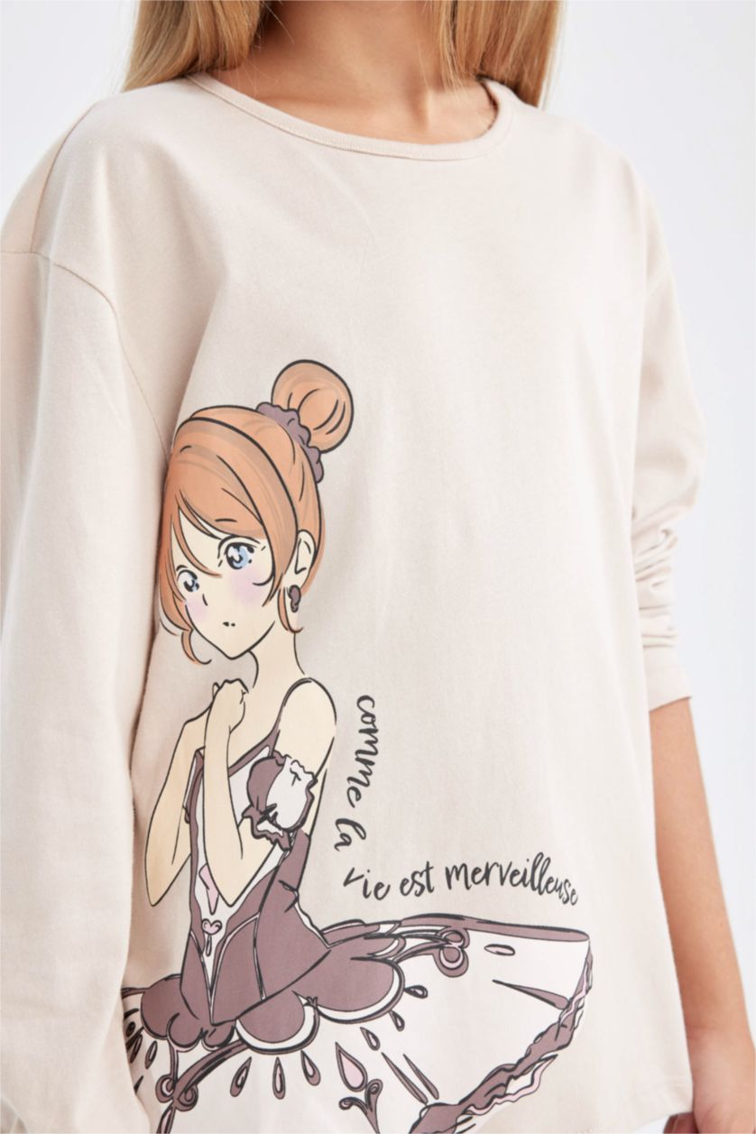 FILLES Beige Clair Pyjama 2 pièces pour Fille