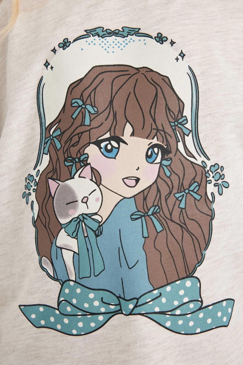 FILLES Beige Ensemble de Pyjama imprimé pour Fille