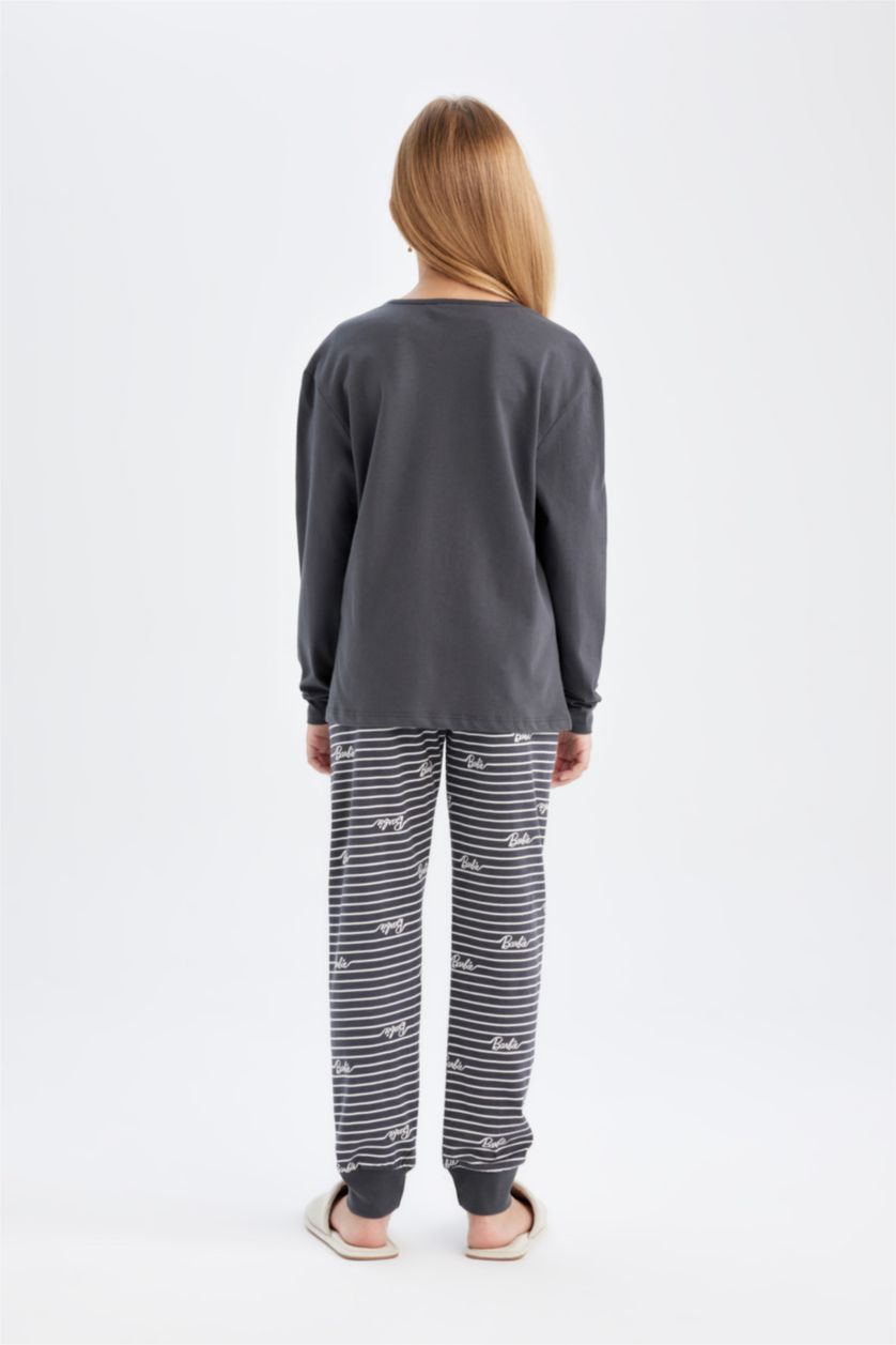 GIRLS & TEENS Anthracite Girl Barbie 2 Piece Pajama Set