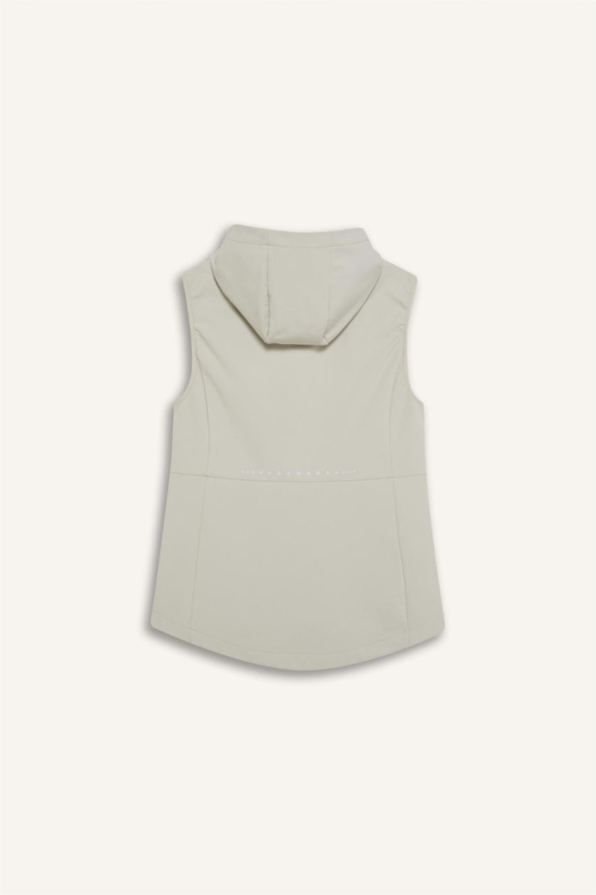 حريمي اللون الحجري فيست رياضي وتر بروف سوفتشيل سليم فيت بكابيشون من DeFactoFit