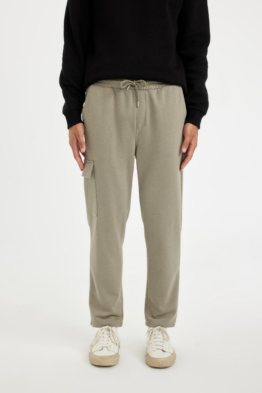 Мужчины Хаки Штаны приталенного кроя прямые