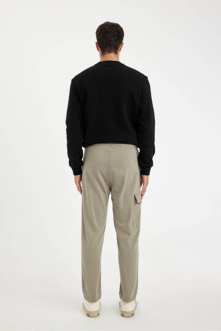 Мужчины Хаки Штаны приталенного кроя прямые