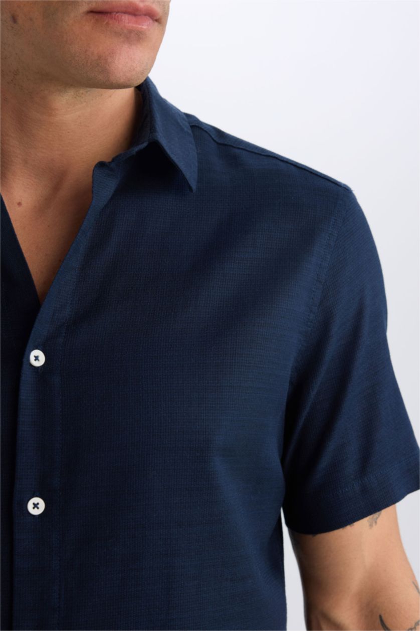 Man NAVY Regular Fit Polo Collar Short Sleeve Shirt