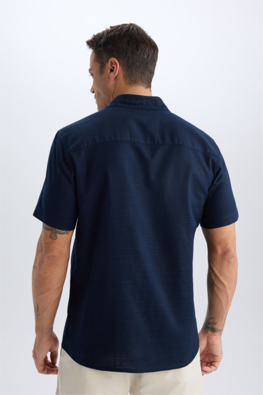 Man NAVY Regular Fit Polo Collar Short Sleeve Shirt