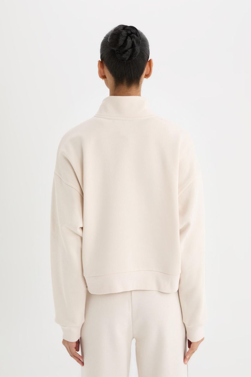 نساء بيج فاتح سويت شيرت NBA شيكاغو بولز بسحاب من DeFactoFit