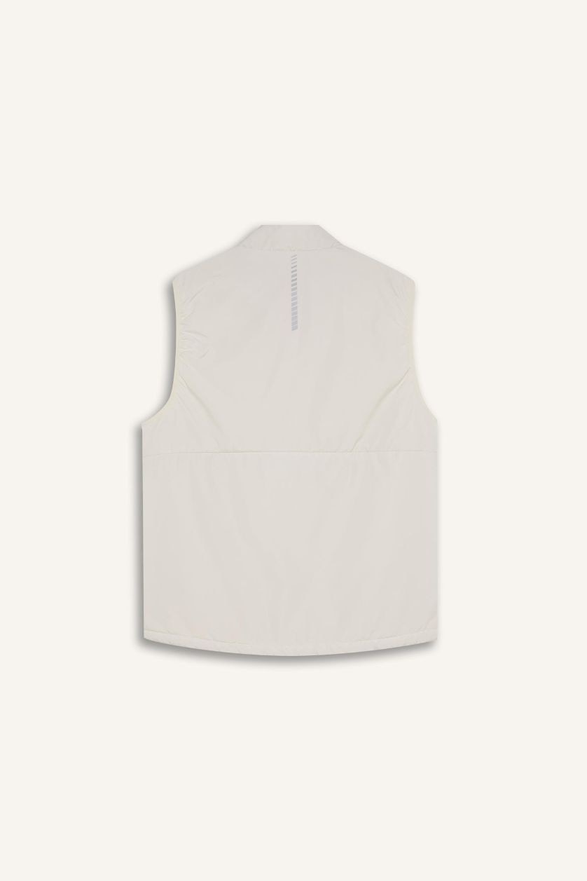 رجال اللون الحجري يلك منسوج قصة عادية من DeFactoFit