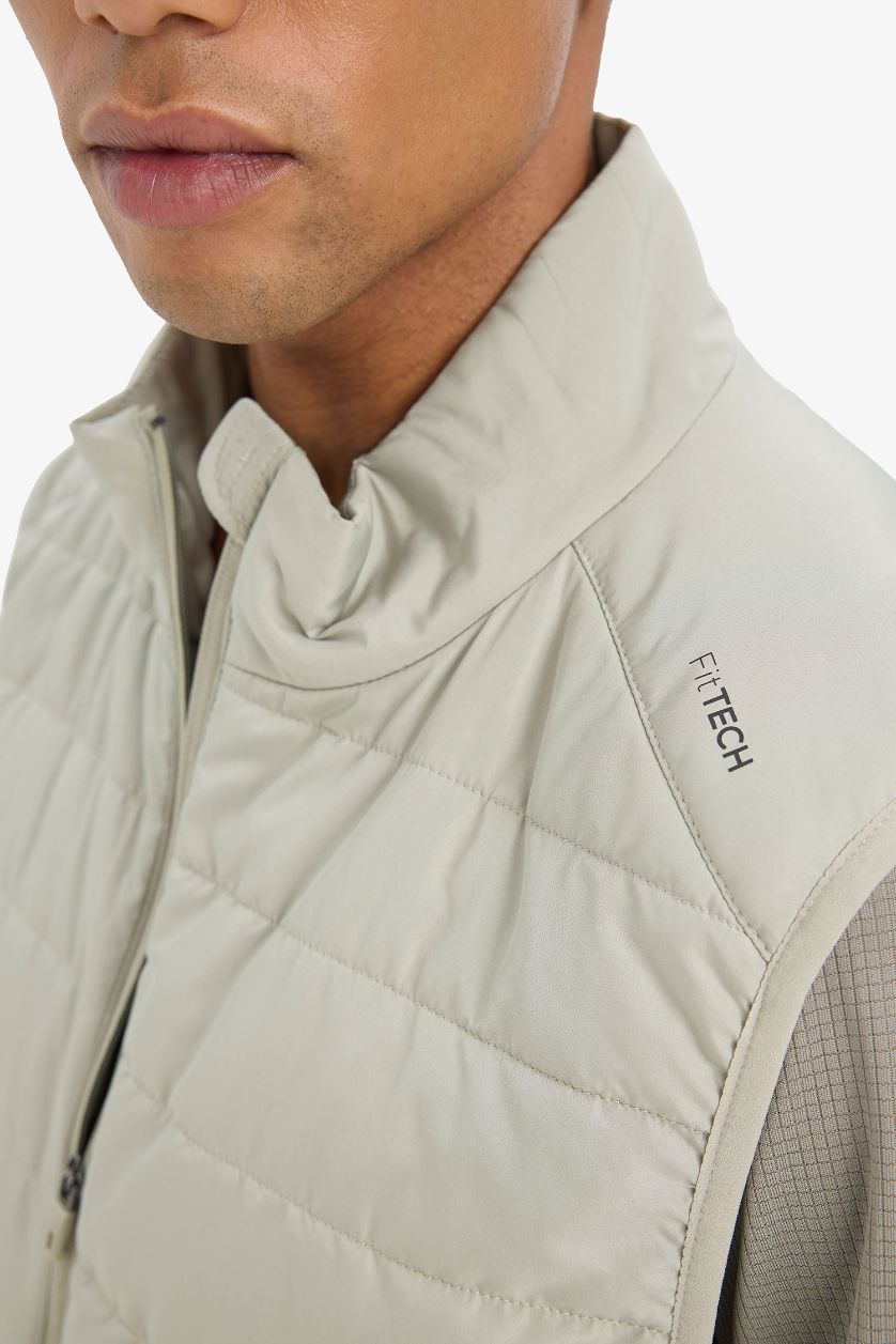 رجال كاكي فاتح يلك منسوج قصة عادية من DeFactoFit