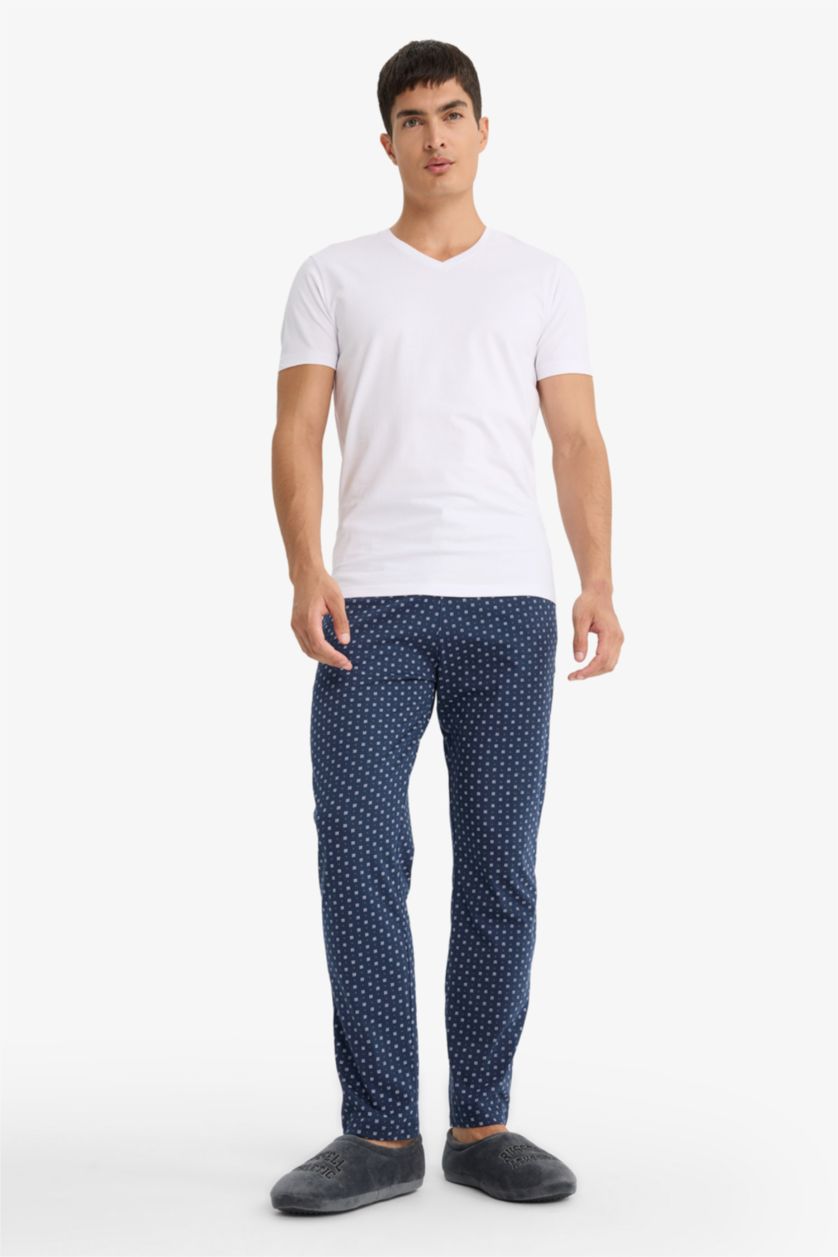 Man White Slim Fit Short Sleeve Knitted Tops