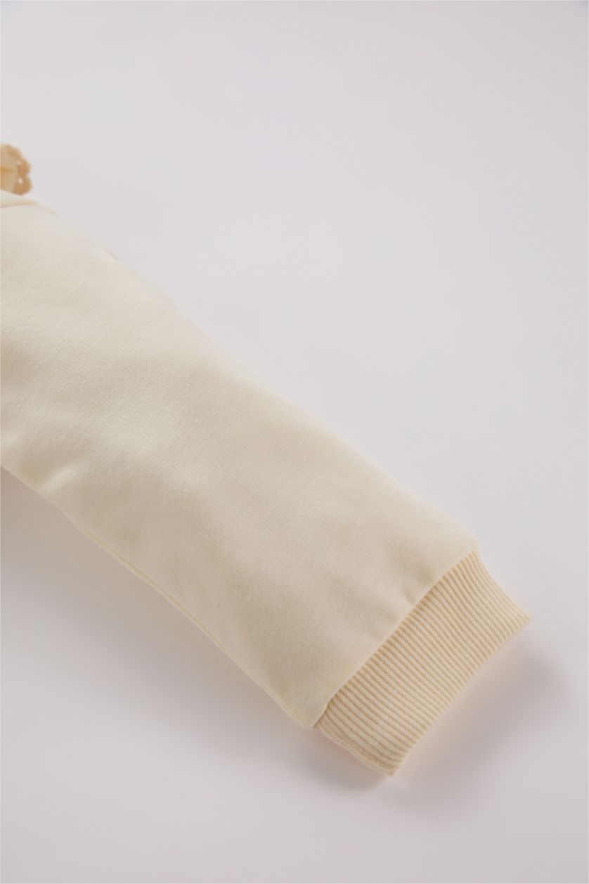 Kız Bebek Kırmızı Kız Bebek 2'li Takım Büyük Yaka Uzun Kollu Üst Kareli Şort