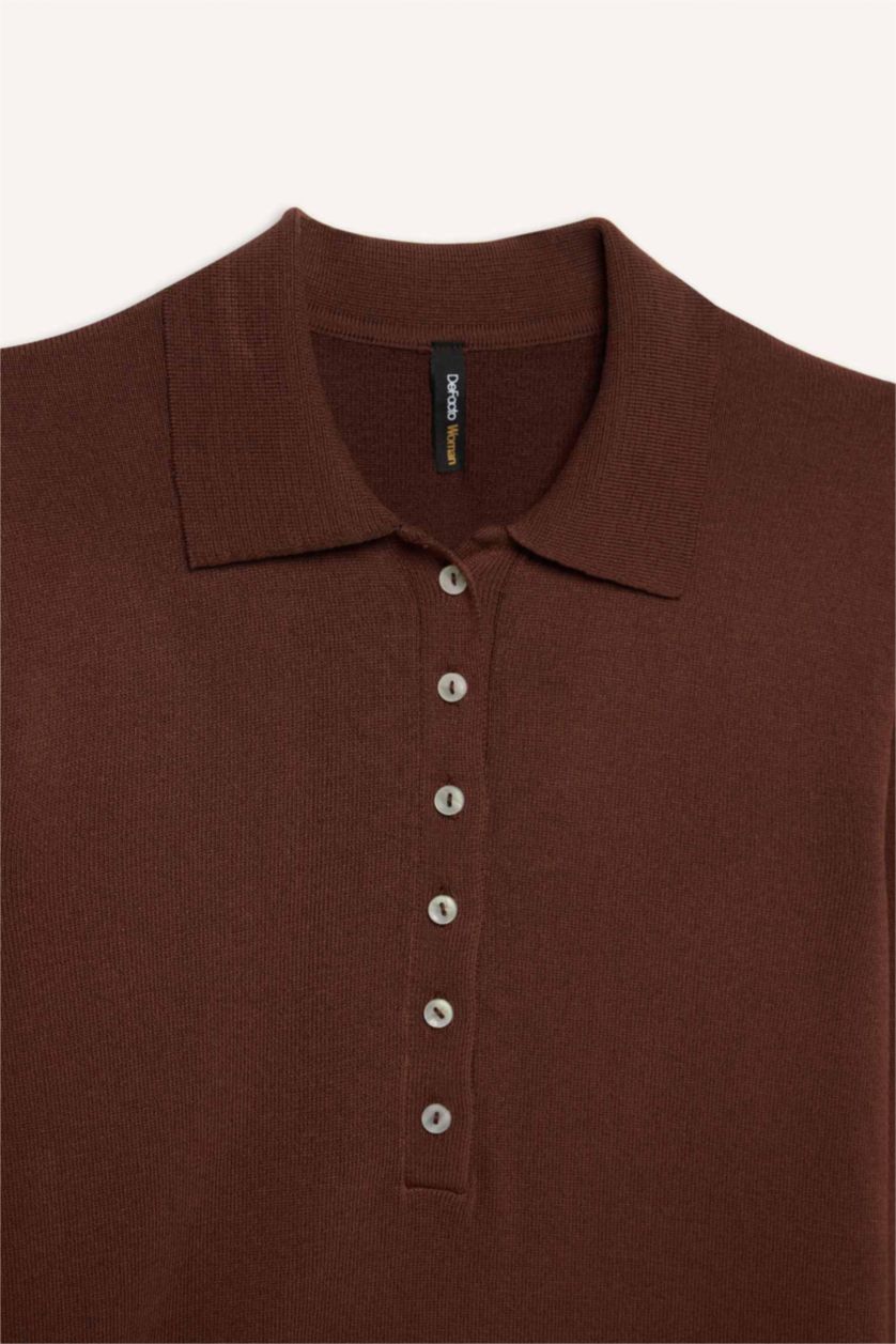 نساء بني بلوفر قصة عادية بياقة بولو