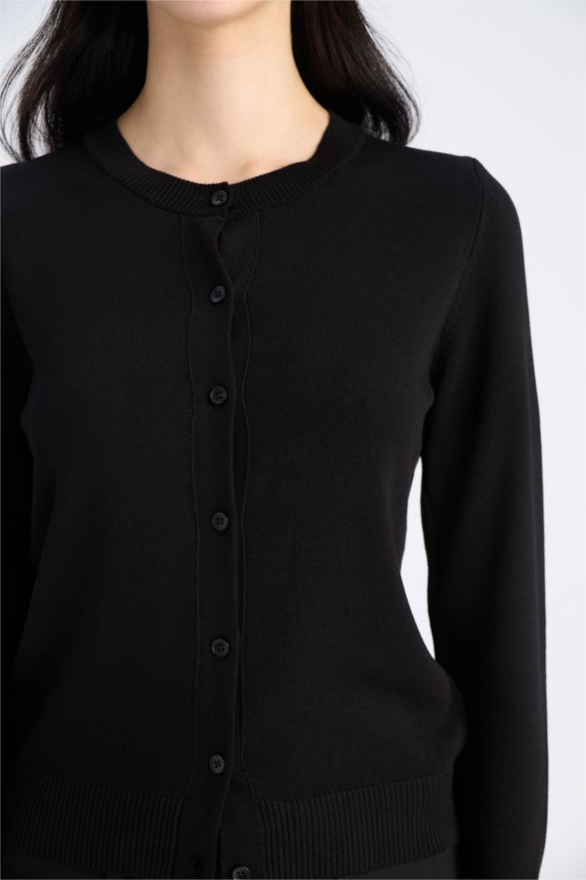 نساء أسود Regular Fit Cardigan